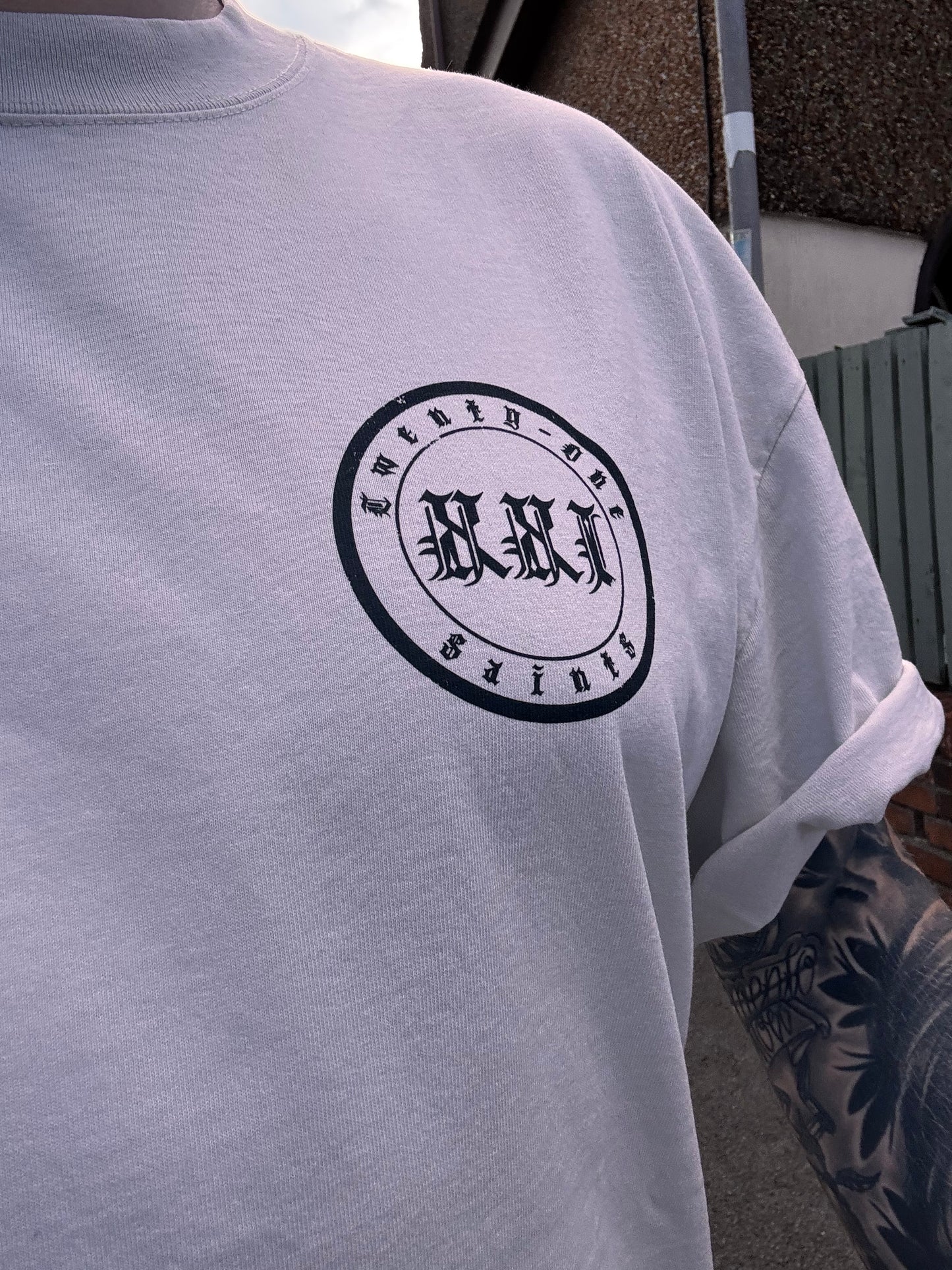 Bad to the Bone Logo T-Shirt - Faded Bone