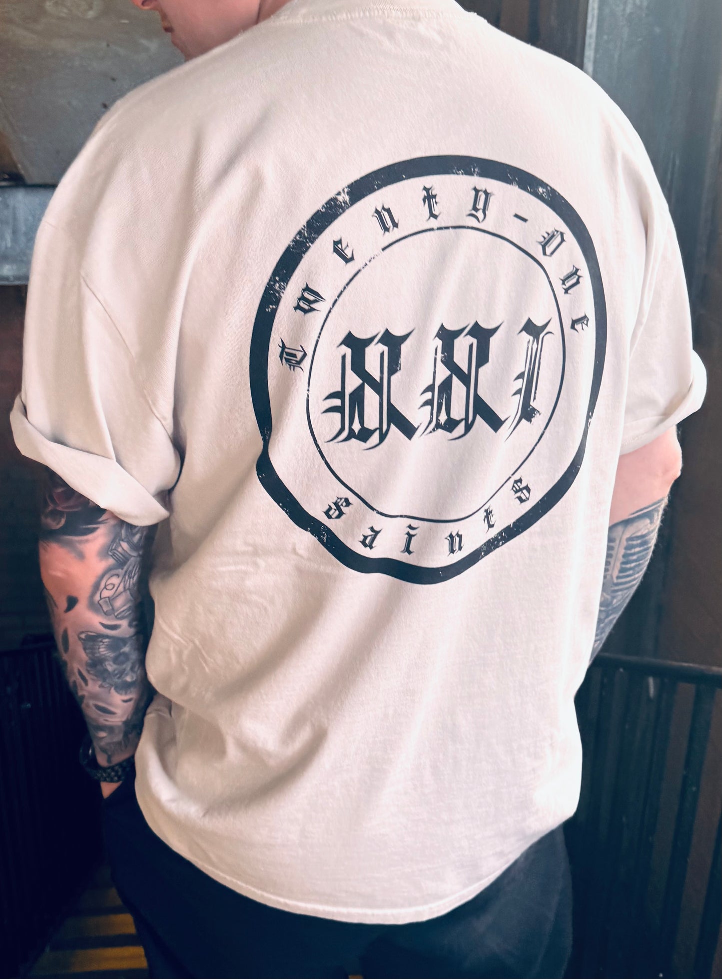 Bad to the Bone Logo T-Shirt - Faded Bone