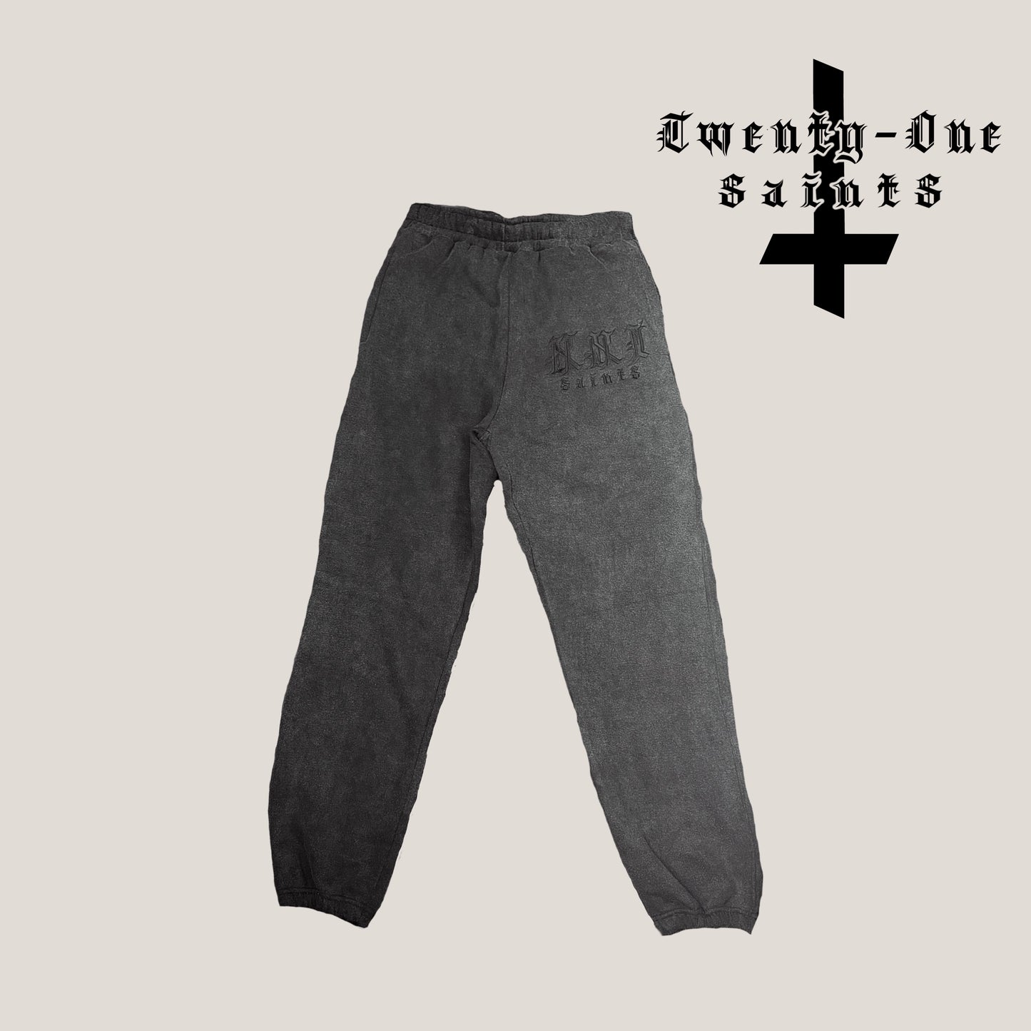 From the Shadows Jogger - Stone Washed Black