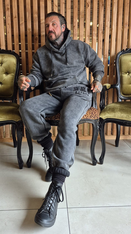 From the Shadows Jogger - Stone Washed Black