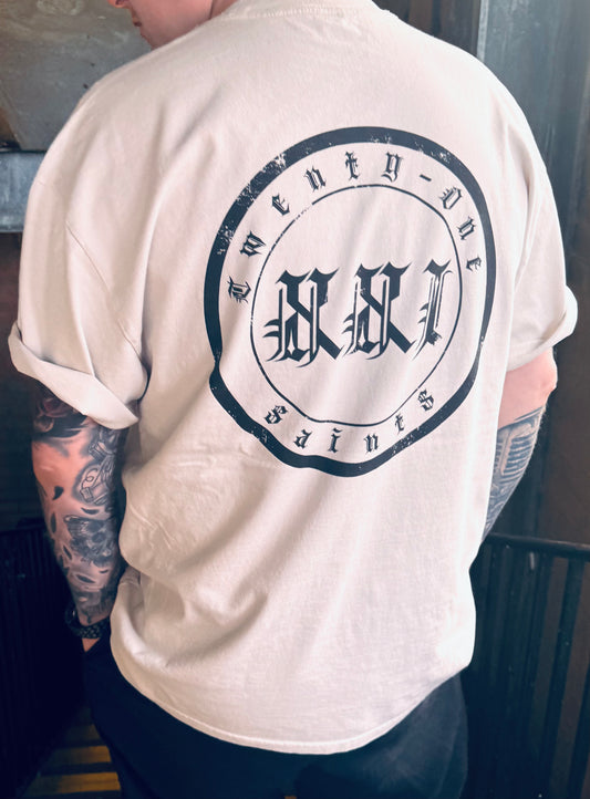 Bad to the Bone Logo T-Shirt - Faded Bone