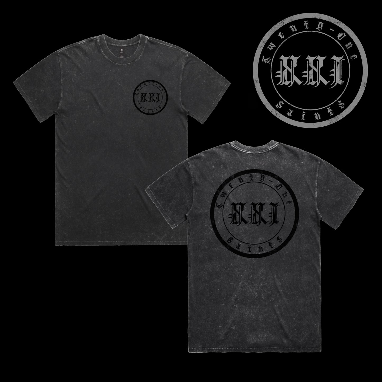 From The Shadows T-Shirt - Stone Washed Black
